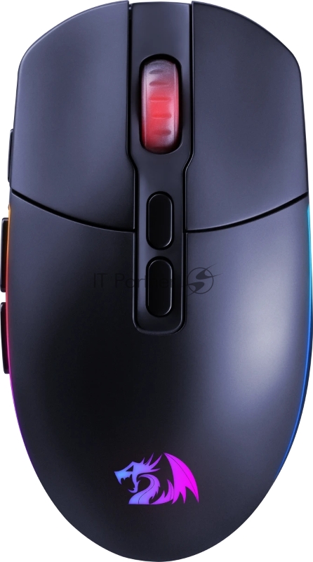 Мышь беспроводная REDRAGON 2.4G/проводная игровая 7+кн.колесо 10000dpi RGb черный Invader Pro 71845