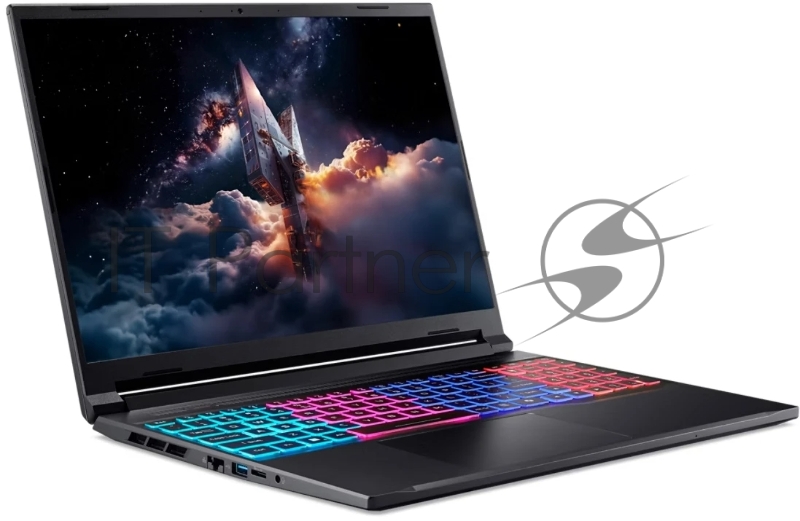 Ноутбук Acer Nitro V 16S AI ANV16S-41-R4WA AMD Ryzen 7 260 3800MHz/16/1920x1200/32GB/1024 SSD/NVIDIA GeForce RTX 5060 8GB/Wi-Fi/Bluetooth/Windows 11 Pro (NH.U03CD.004_32Win11P) Black