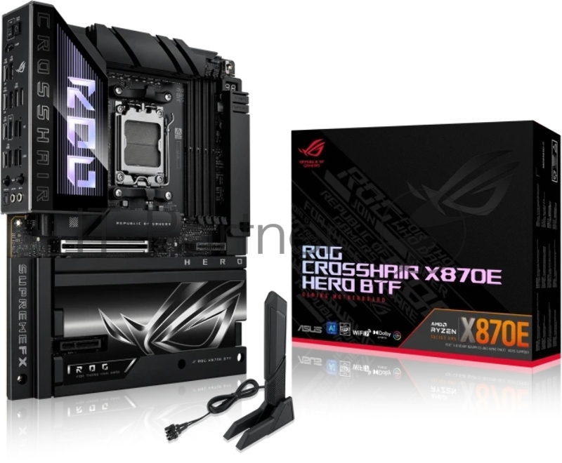 Материнская плата ASUS ROG CROSSHAIR X870E HERO BTF AM5 ATX 4xDDR5 PCIEx16 PCIEx4 5xM.2 4xUSB-C HDMI 5GLAN 2.5GLAN Wi-Fi 7