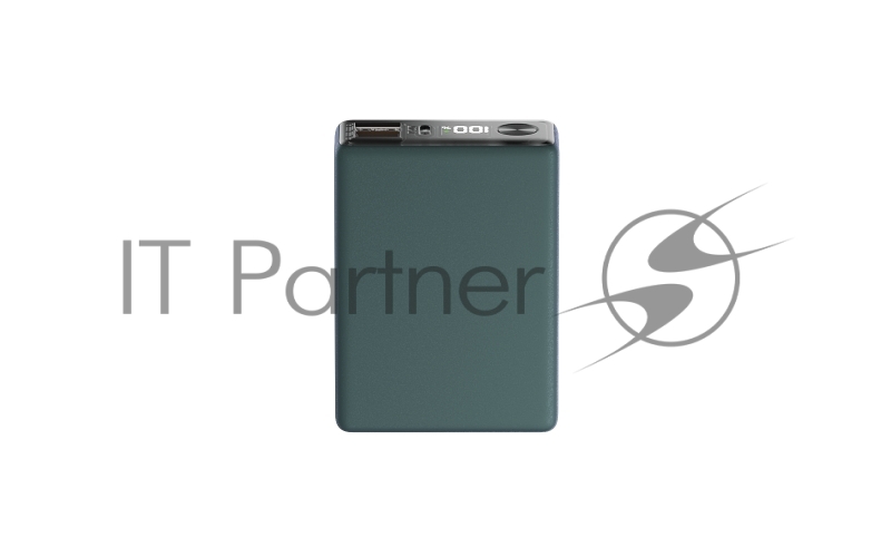 Внешний аккумулятор OLMIO QX-10, 10000mAh, 22.5W, QuickCharge3.0/PowerDelivery, LCD, темно-зеленый.