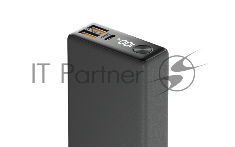 Внешний аккумулятор OLMIO QX-10, 10000mAh, 22.5W, QuickCharge3.0/PowerDelivery, LCD, графитовый.