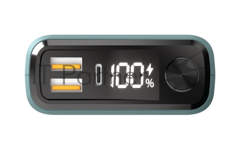 Внешний аккумулятор OLMIO QS-30, 30000mAh, 22.5W, QuickCharge3.0/PowerDelivery, LCD, темно-зеленый.