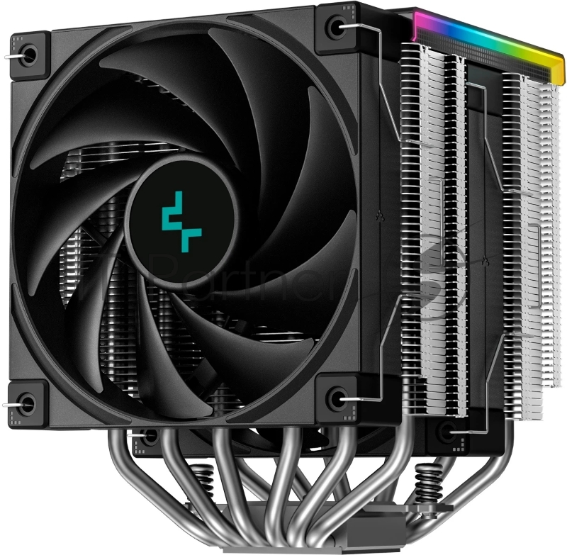 Кулер для процессора DEEPCOOL AK620 DIGITAL SE LGA20XX/1700/1200/115X/AM5/AM4 (9шт/кор, TDP 260W, PWM, DUAL Fan 120мм, 6 тепл. трубок, ARGb, черный) RET (R-AK620-BKADMN-GJD)