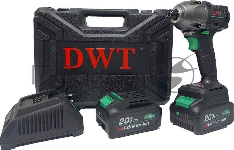 Винтоверт аккумуляторный ударный DWT ASCP-20 DN-4C2 BMC /20 В/350 Нм/до 2400 об.в мин/до 3000 уд.в мин/бесщеточный/LED - подсветка/2 АКБ х 4 Ач/ЗУ/кейс/черный (ASCP-20 DN-4C2 BMC)