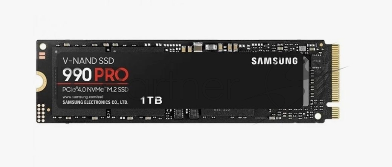 Накопитель SSD Samsung 990 PRO, 1000Gb, PCIe 4.0 x4, M.2 2280, NVMe, R/W 7450/6900