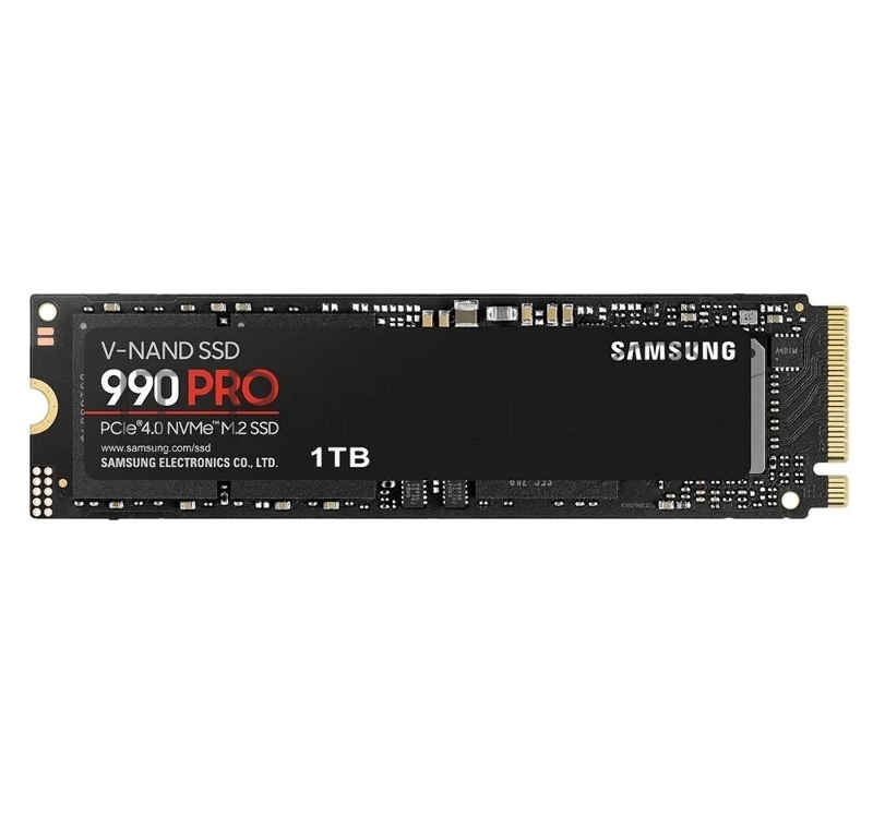 Накопитель SSD Samsung 990 PRO, 1000Gb, PCIe 4.0 x4, M.2 2280, NVMe, R/W 7450/6900