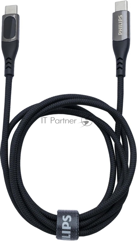 Кабель Philips DLC9100 USB Type-C (m)-USB Type-C (m) 1.2м черный коробка (упак.:1шт)