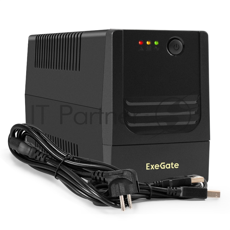 ИБП ExeGate Power NB-1000.LED.AVR.4C13.USB (1000VA/650W, LED, AVR, 4*C13, USB, батарея 12V 9Ah, черный)