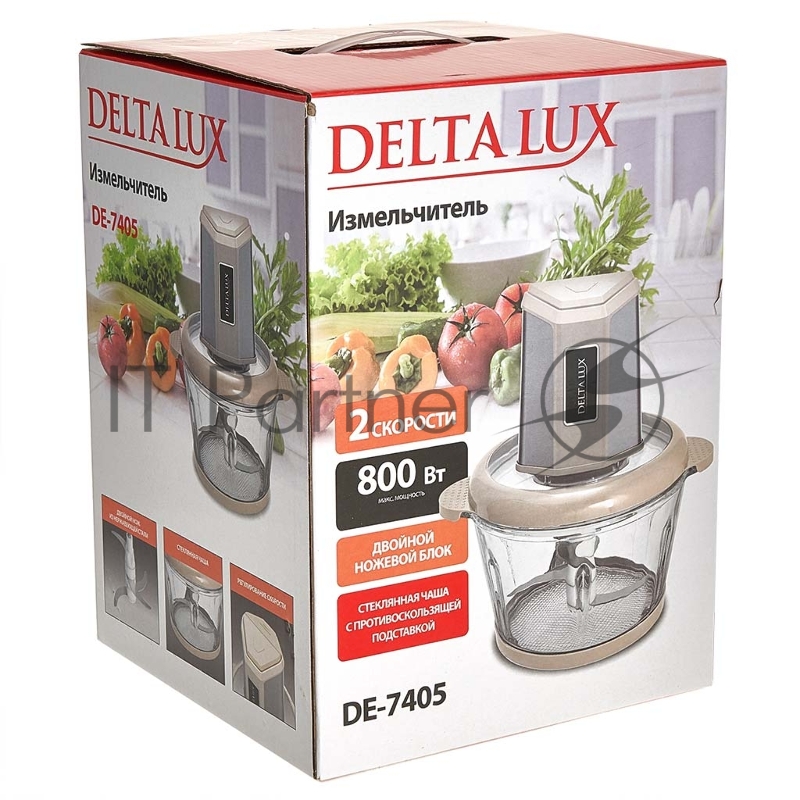 Измельчитель DELTA LUX DE-7405, бежевый