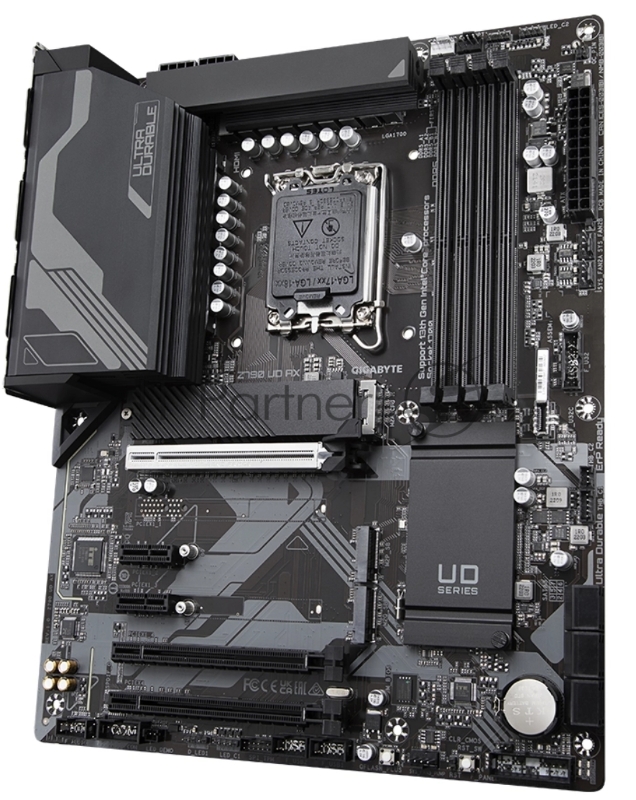 Материнская плата Gigabyte Z790 UD AX (V1.1/V1.2), LGA 1700, Intel Z790, 4xDDR5, 6xSATA, 3xM.2, 1xPCIe 5.0 x16, 1xPCIe 4.0 x4, 1xPCIe 3.0 x1, 1xHDMI, 1xDP, 1x 2.5Gb LAN, 4xUSB-A 2.0, 4xUSB-A 3.2 Gen 1, 1xUSB-A 3.2 Gen 2, 1xUSB-C 3.2 Gen 2x2, 7.1, ATX