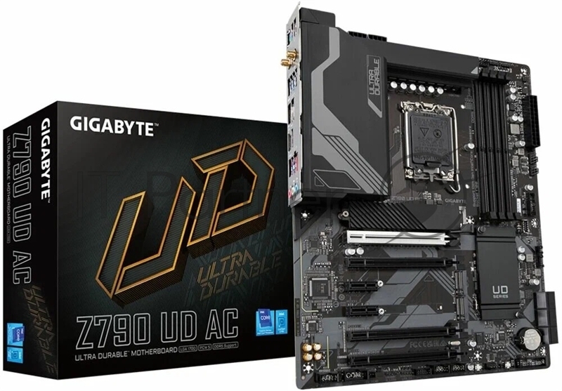 Материнская плата Gigabyte Z790 UD AX (V1.1/V1.2), LGA 1700, Intel Z790, 4xDDR5, 6xSATA, 3xM.2, 1xPCIe 5.0 x16, 1xPCIe 4.0 x4, 1xPCIe 3.0 x1, 1xHDMI, 1xDP, 1x 2.5Gb LAN, 4xUSB-A 2.0, 4xUSB-A 3.2 Gen 1, 1xUSB-A 3.2 Gen 2, 1xUSB-C 3.2 Gen 2x2, 7.1, ATX