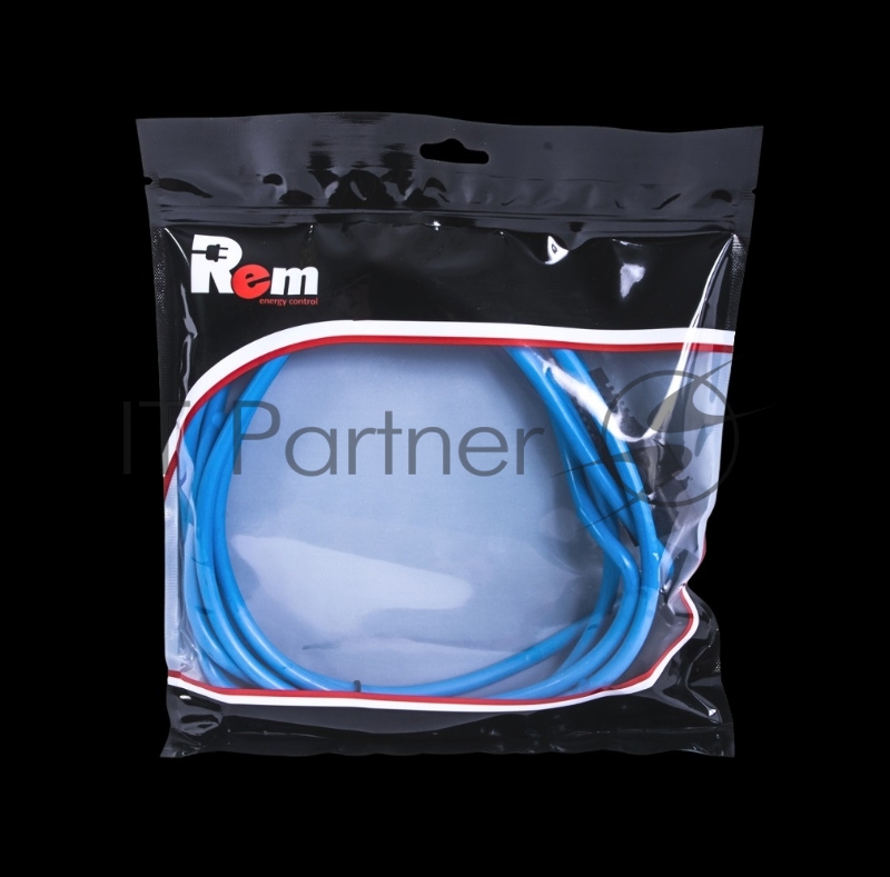 Шнур питания с фиксатором REM IEC 60320 C19/IEC 60320 C20, 16 А / 250 В (3 * 1,5), длина 3 м, синий R-16-Cord-C19-C20-3-Blue