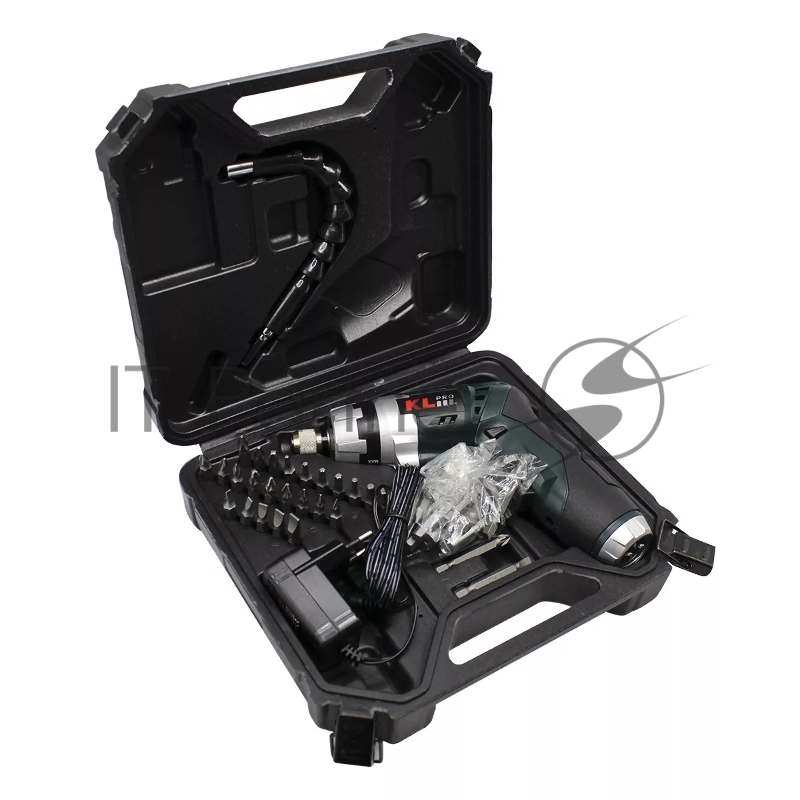 Профессиональная аккумуляторная отвертка KLPRO KLNM3613 (3,6Вт, 1,5Ач, 200 об/мин, 6 ступеней, кейс, 45бит)