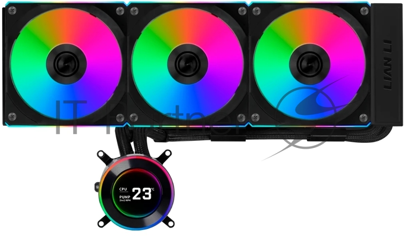 Система водяного охлаждения Lian-Li HydroShift II LCD-C 360CL ARGB Soc-AM5/AM4/1700/1851 черный 4-pin 31dB Al+Cu LCD Ret (G89.GHS2LCD36RB.R0)