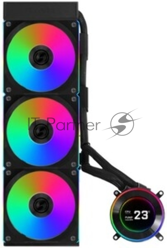 Система водяного охлаждения Lian-Li HydroShift II LCD-C 360CL ARGB Soc-AM5/AM4/1700/1851 черный 4-pin 31dB Al+Cu LCD Ret (G89.GHS2LCD36RB.R0)