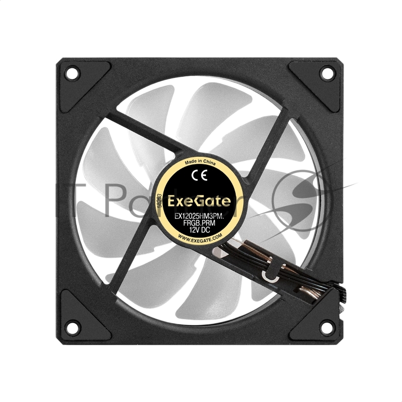 Вентилятор с подсветкой ExeGate EX12025HM3PM.FRGB.PRM (120x120x25 мм, FRGB, Hydraulic bearing (гидродинамический), 3pin+Molex, 1200RPM, 24dBA)