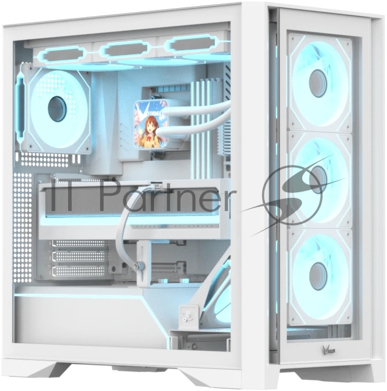Корпус AeroCool / Formula V Line Air Power G8 White, ATX, Dual Front Panels, TYPE-C*1, USB3.0*1