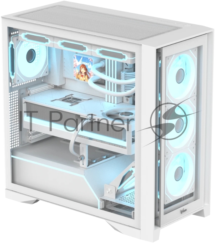 Корпус AeroCool / Formula V Line Air Power G8 White, ATX, Dual Front Panels, TYPE-C*1, USB3.0*1