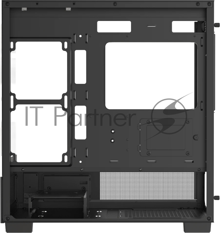Корпус AeroCool / Formula V Line Crystal E1M Black, MATX, USB3.0*2, Switch Display Panel