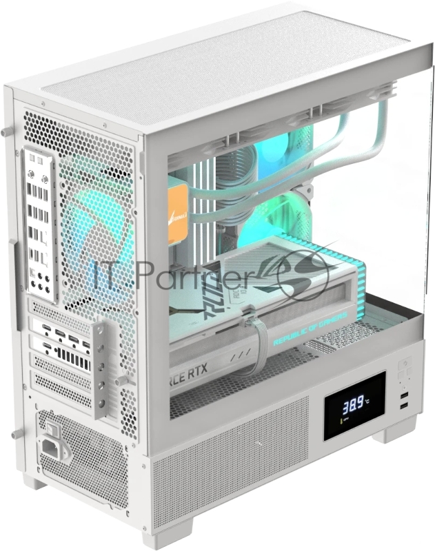 Корпус AeroCool / Formula V Line Crystal E1M White, MATX, USB3.0*2, Switch Display Panel