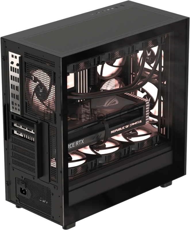 Корпус AeroCool / Formula V Line Mana Stone Black AR, ATX, TYPE-C*1, USB2.0*1, USB3.0*1, FRONT 3x120mm ARGB, REAR 1x120mm ARGB