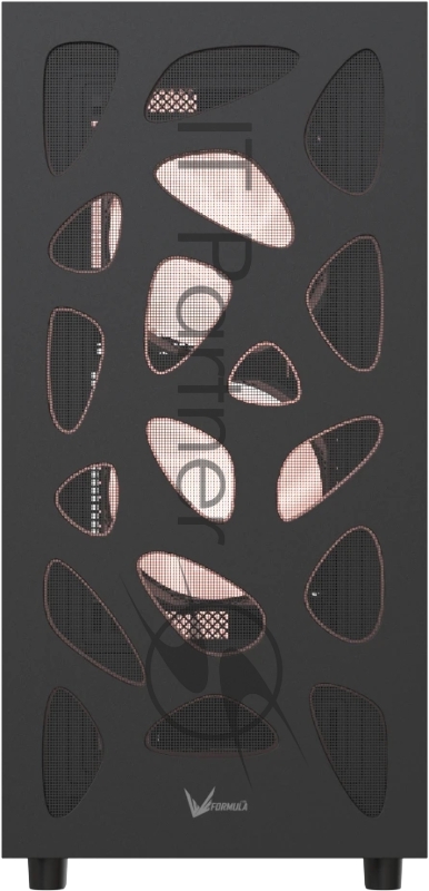 Корпус AeroCool / Formula V Line Mana Stone Black AR, ATX, TYPE-C*1, USB2.0*1, USB3.0*1, FRONT 3x120mm ARGB, REAR 1x120mm ARGB