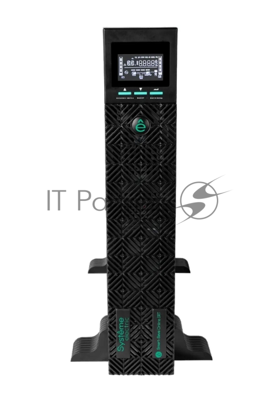 Источник бесперебойного питания Systeme Electric Smart-Save Online SRT 3000 ВА 2 поколения, конвертируемый форм-фактор 2U, 230 В, 8 розеток IEC C13 + 1хС19, SmartSlot, LCD, USB HID, SNMP карта, RS-232, версия с возможностью увеличения времени автоном