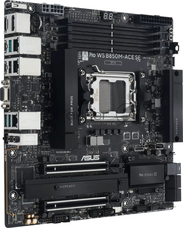 Материнская плата ASUS PRO WS B850M-ACE SE AM5 ATX 4xDDR5 2xPCIEx16 2xM.2 2хUSB-C DP HDMI VGA 10GLAN 2.5GLAN