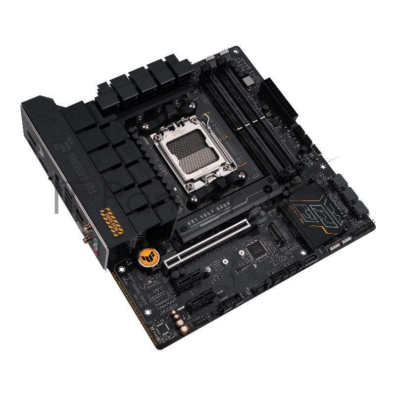Материнская плата ASUS TUF GAMING B650M-E WIFI, AM5, AMD B650, 4xDDR5, 4xSATA, 2xM.2, 1xPCI-E 4.0 x16, 2xPCI-E x1, 2xDP, 1xHDMI, 1x 2.5Gb LAN, 1xUSB-A 3.2 Gen 2, 2xUSB-A 3.2 Gen 1, 4xUSB 2.0, 1xUSB-C 3.2 Gen 2, 3x3.5 мм, 7.1, Micro-ATX