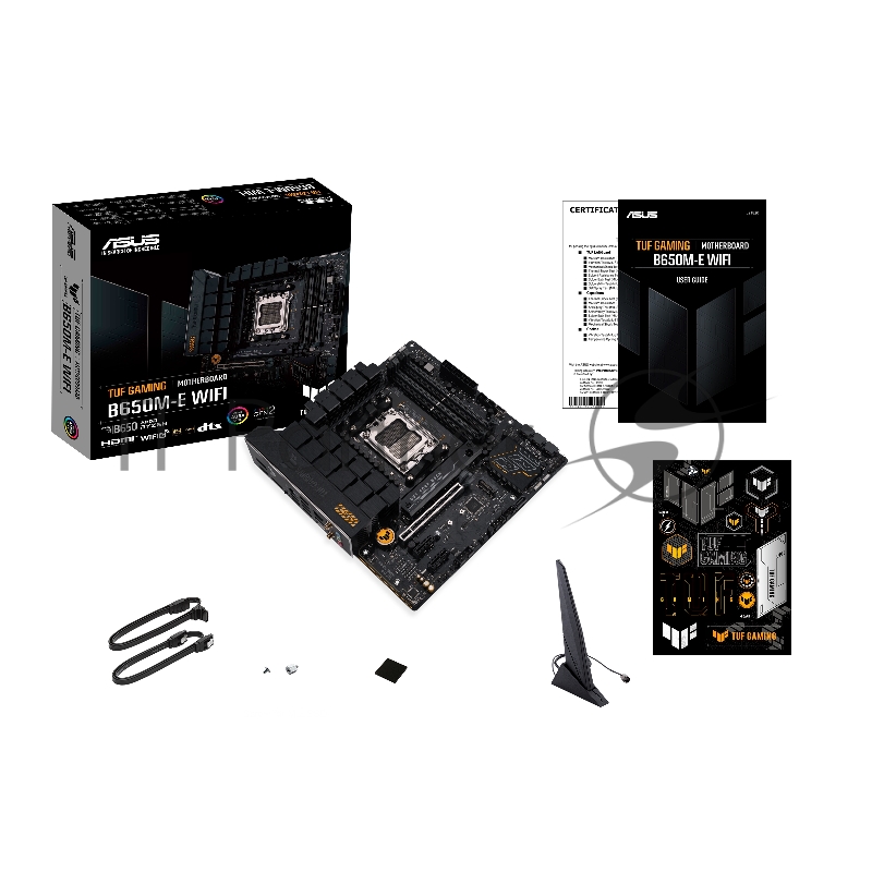 Материнская плата ASUS TUF GAMING B650M-E WIFI, AM5, AMD B650, 4xDDR5, 4xSATA, 2xM.2, 1xPCI-E 4.0 x16, 2xPCI-E x1, 2xDP, 1xHDMI, 1x 2.5Gb LAN, 1xUSB-A 3.2 Gen 2, 2xUSB-A 3.2 Gen 1, 4xUSB 2.0, 1xUSB-C 3.2 Gen 2, 3x3.5 мм, 7.1, Micro-ATX
