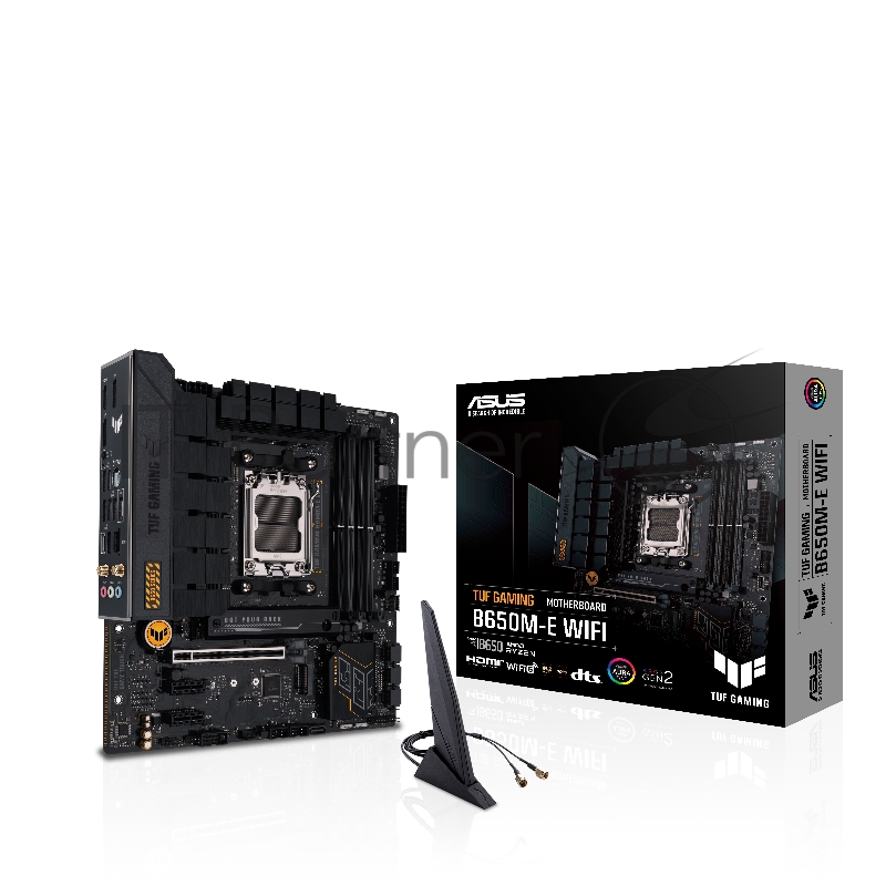 Материнская плата ASUS TUF GAMING B650M-E WIFI, AM5, AMD B650, 4xDDR5, 4xSATA, 2xM.2, 1xPCI-E 4.0 x16, 2xPCI-E x1, 2xDP, 1xHDMI, 1x 2.5Gb LAN, 1xUSB-A 3.2 Gen 2, 2xUSB-A 3.2 Gen 1, 4xUSB 2.0, 1xUSB-C 3.2 Gen 2, 3x3.5 мм, 7.1, Micro-ATX