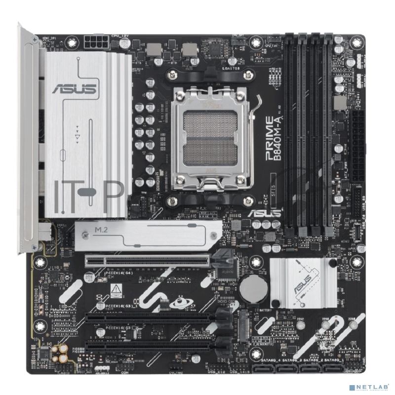 Материнская плата ASUS PRIME B840M-A-CSM, AM5, AMD B840, 4xDDR5, 4xSATA, 3xM.2, 1xPCI-E 4.0 x16, 2xPCI-E 3.0 x16, 1xRealtek 2.5Gb LAN, 2xUSB-A 10Gbps, 1xUSB-C 5Gbps, 4xUSB-A 2.0, 3x3.5 мм, 7.1, micro-ATX