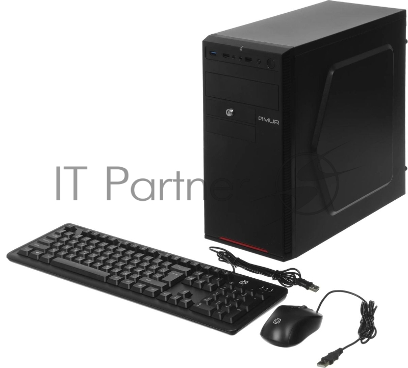 Компьютер Amur Нарвал B7I21 MT i3 12100 (3.3) 16Gb SSD256Gb UHDG 730 FreeDOS GbitEth 400W мышь клавиатура черный (RUS) (2147002)