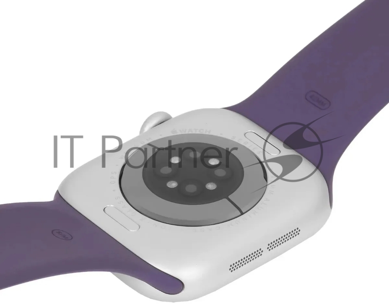 Смарт-часы Apple Watch Series 11 A3331 42мм OLED корп.серебристый Sport Band рем.фиолетовый разм.брасл.:S/M (MEU64LW/A)