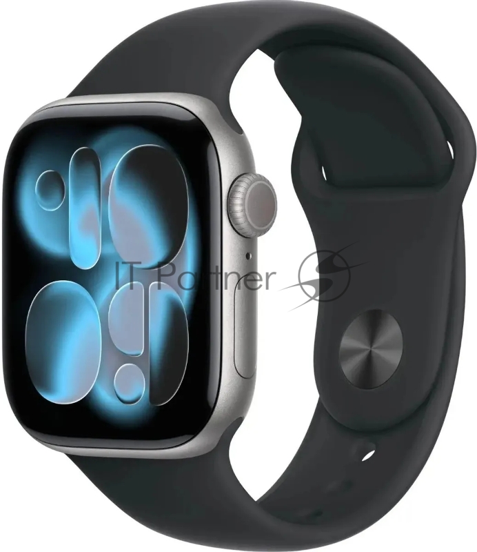 Смарт-часы Apple Watch Series 11 A3331 42мм OLED корп.серый космос Sport Band рем.черный разм.брасл.:S/M (MEQW4LW/A)