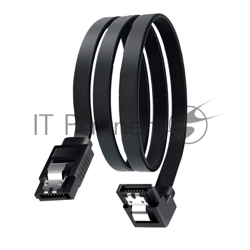 Кабель SATA (M)-SATA (M) 0.5M 00-00035631 BLACK GOPOWER