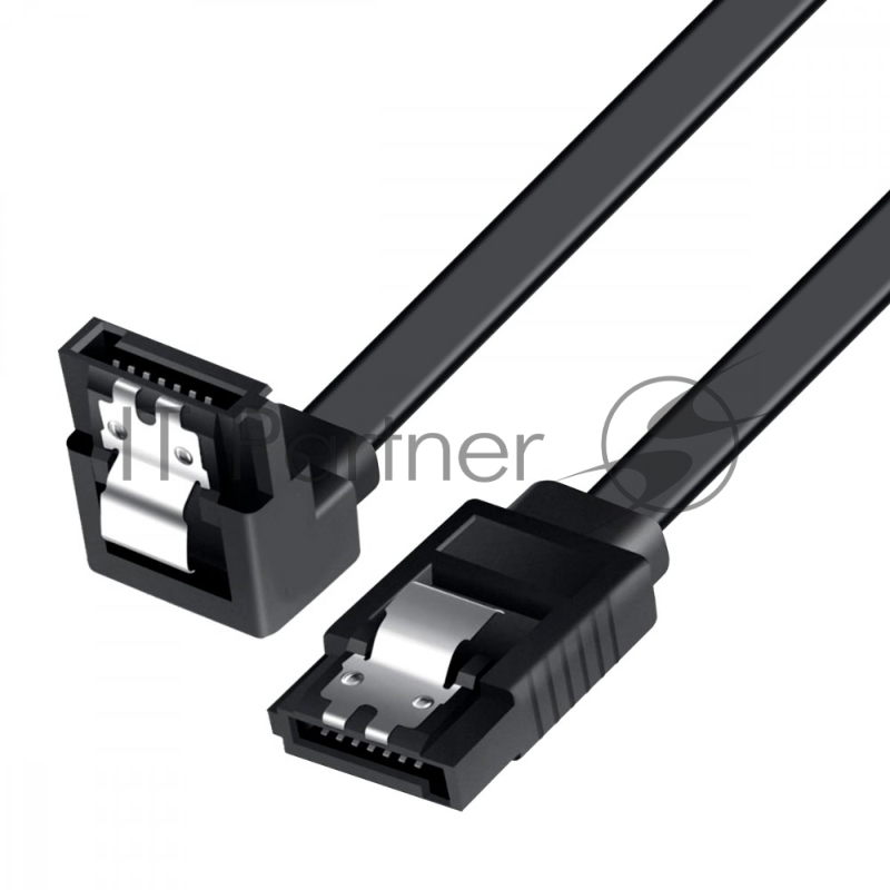 Кабель SATA (M)-SATA (M) 0.5M 00-00035631 BLACK GOPOWER