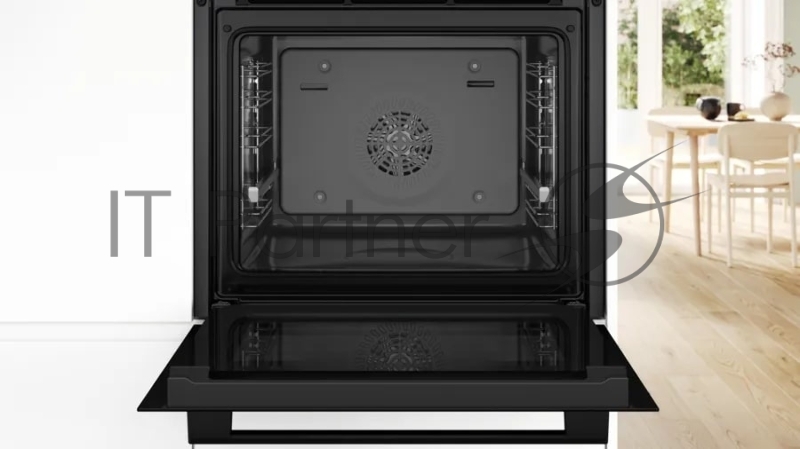 Встраиваемый духовой шкаф Bosch HRG232EB3 Serie 4 с добавлением пара Bosch, Auto Pilot 15, объем 71 л , 8 режимов нагрева, 3D Hotair, Soft move door,телескопические направляющие 1уровень,гидролиз+каталитическ очистка задней стенки,сенсорное управле