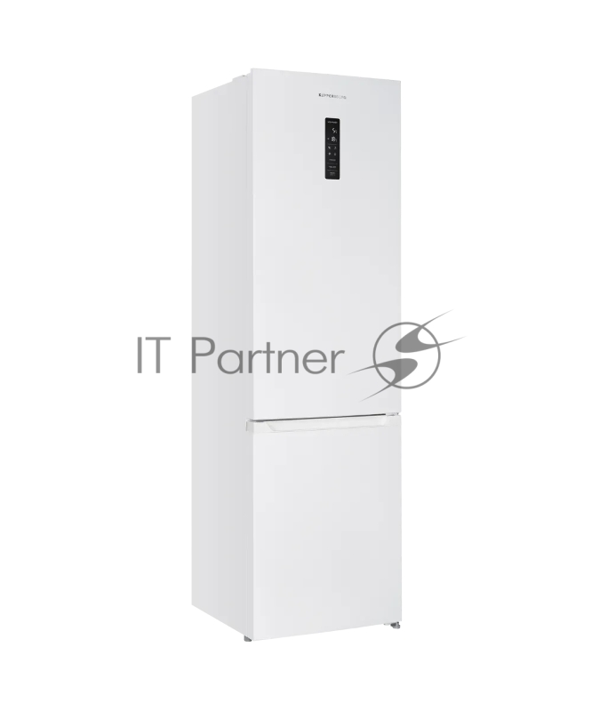 Холодильник Kuppersberg RFCN 2014 W, High-Tech, отдельностоящий, объем 349 л (252+97), инверторный компрессор, электронное управление, Total No Frost, LED дисплей, LED подсветка, супер заморозка, супер охлаждение, зона свежести, энергоэффективность А