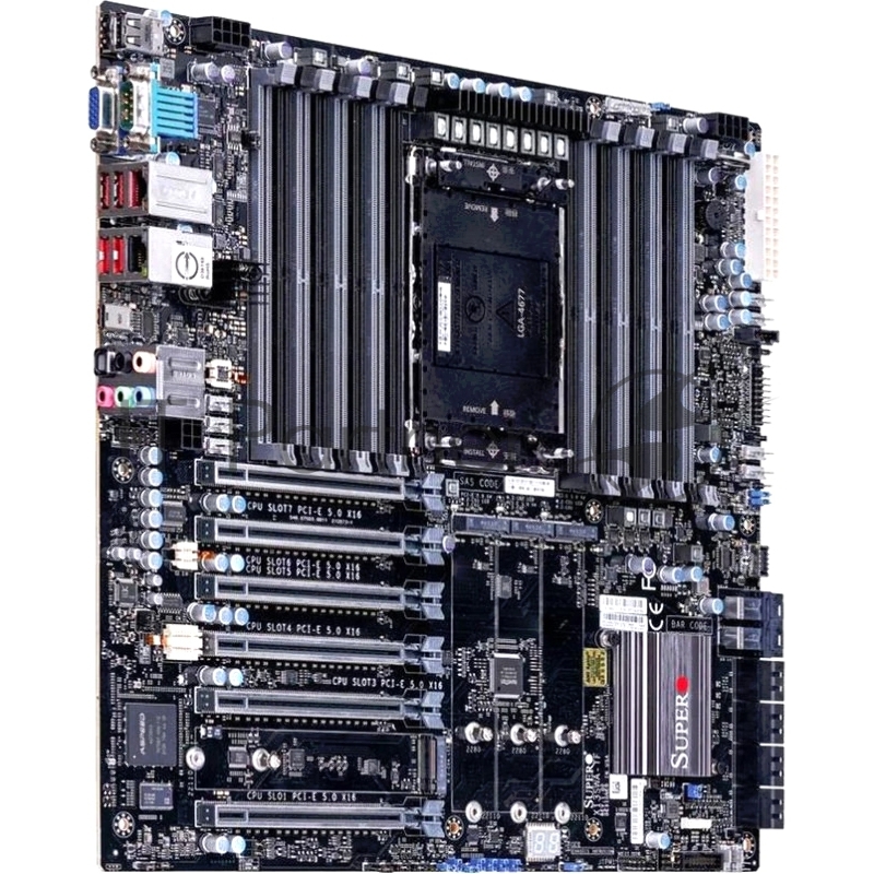 Системная плата MB Supermicro X13SWA-TF-B, E-ATX, 1x LGA-4677 (W-3400, W-2400, W-3500, W-2500 series), Intel® W790, 16x ECC DDR5 RDIMM/LRDIMM, 8x SATA 3, 2x U.2 PCIe 3.0, 6x PCIe 5.0 x16 slots, 4x M.2 PCIe 5.0 x4 slots (M-key 2280/22110), 1x 10GbE R