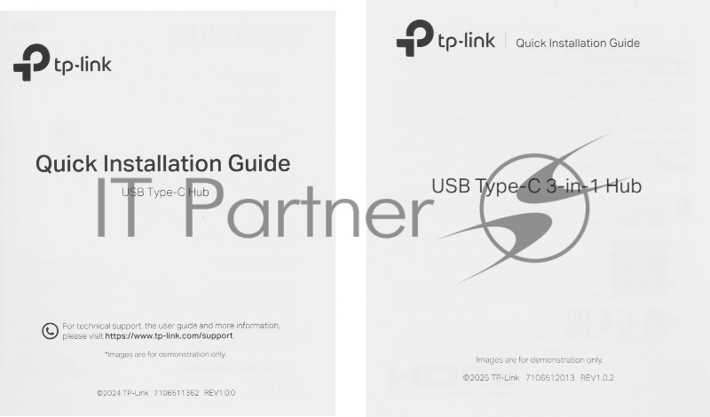 Разветвитель USB-C TP-Link UH3020C 1порт. серый
