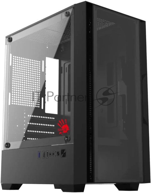 Корпус Bloody CC-123 черный без БП mATX 8x120mm 2xUSB2.0 1xUSB3.0 audio bott PSU