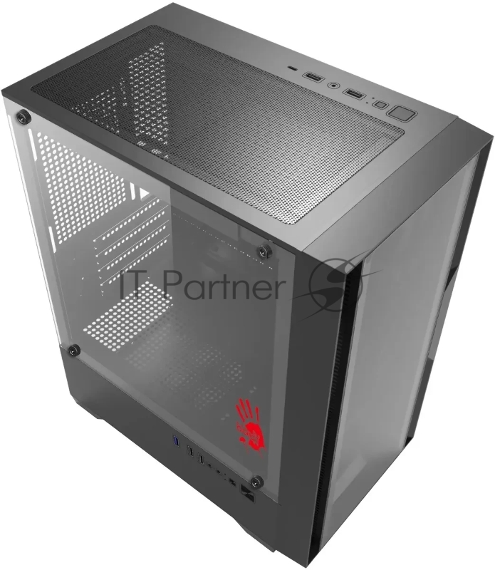 Корпус Bloody CC-123 черный без БП mATX 8x120mm 2xUSB2.0 1xUSB3.0 audio bott PSU