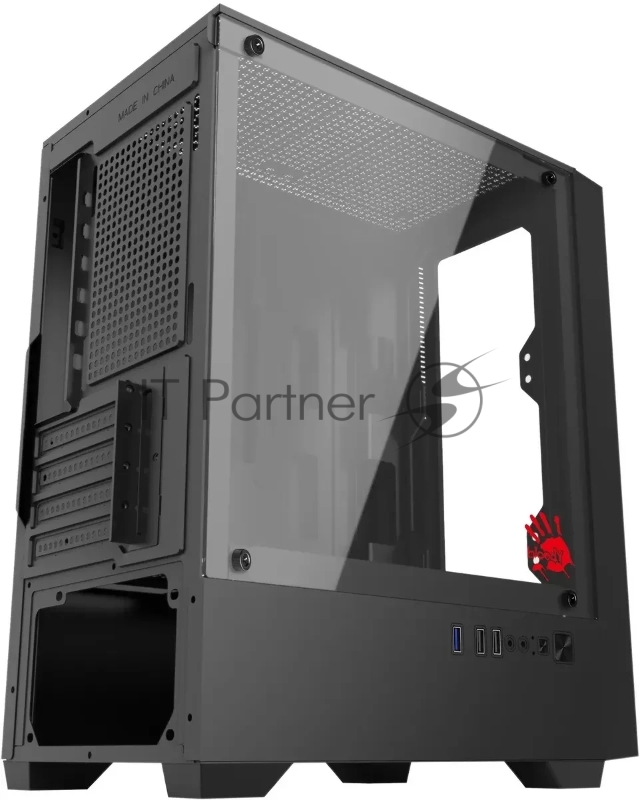 Корпус Bloody CC-123 черный без БП mATX 8x120mm 2xUSB2.0 1xUSB3.0 audio bott PSU