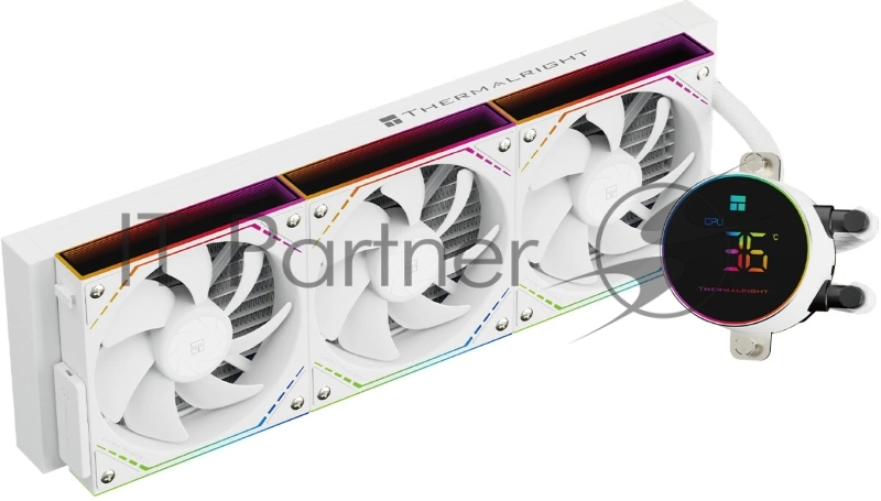 Система водяного охлаждения Thermalright Frozen Magic 360 Digital V2 ARGB Soc-AM5/AM4/1200/1700/1851 белый 4-pin 28dB Al LCD Ret (F-MAGIC-360-DIGITAL-WH-ARGB-V