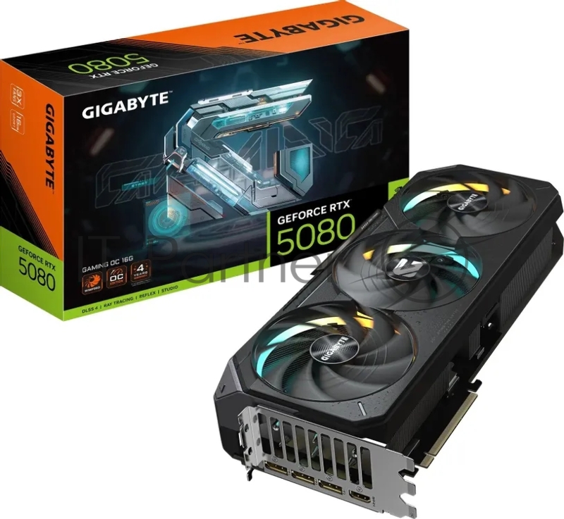 Видеокарта Gigabyte GV-N5080GAMING OC-16GD (V1.0) RTX5080 16Gb PCI-E 5.0 256bit GDDR7 2730/30000 HDMIx1 DPx3 HDCP Ret