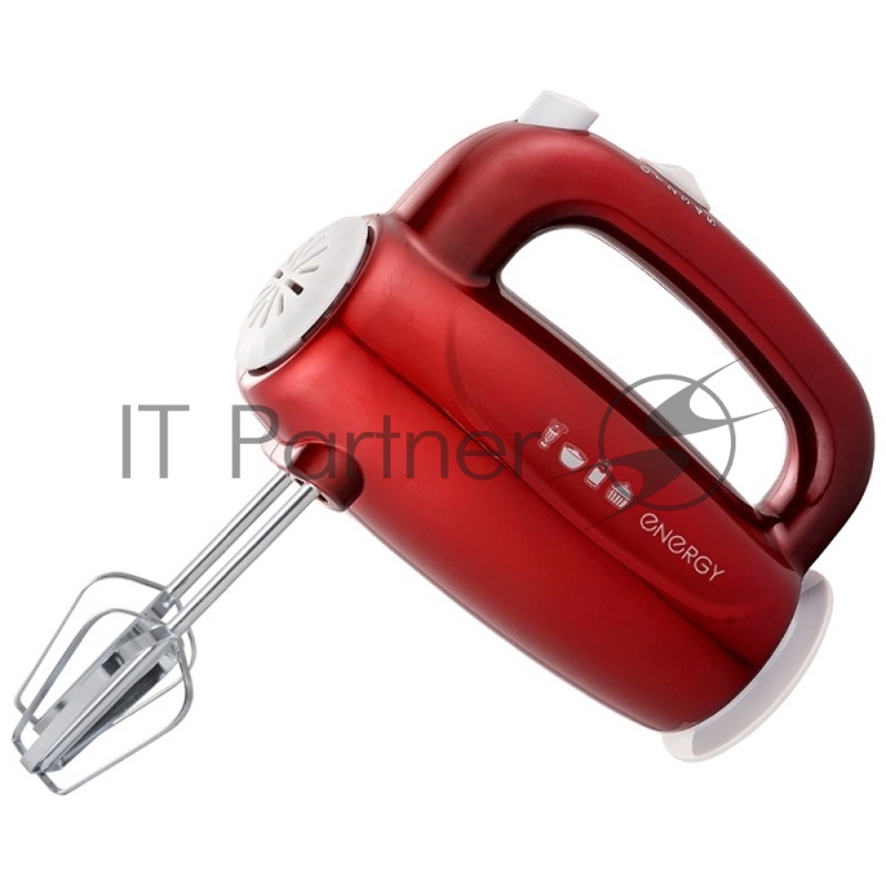 Миксер Energy EN-295R, 5 скоростей, 300 Вт, красный (152486)