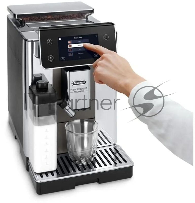 Кофемашина Delonghi Primadonna Aromatic ECAM630.75.TSM 1450Вт серебристый/черный