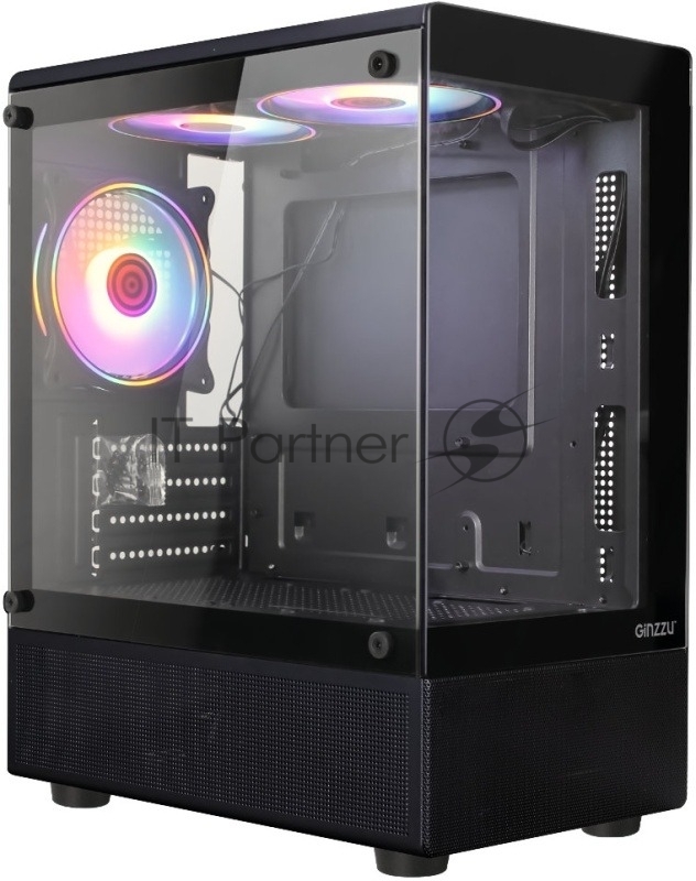 Компьютерный корпус Ginzzu RX670 mATX FAN 12CM FRGB*3