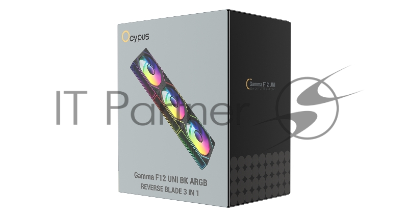 Комплект реверсных вентиляторов Gamma F12 UNI BK ARGB REVERSE BLADE 3in1